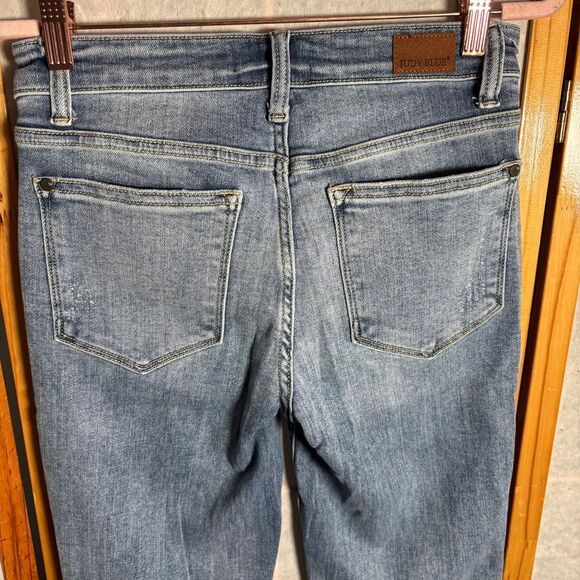 Judy Blue 1/25 High Waist Frayed Hem Boot Cut Jeans Light Wash‎ Y2K - Picture 5 of 10